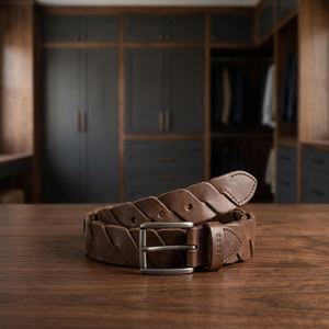 Fashionable Genuine Cow Hide Leather Belts Steel Buckle Vintage Heavy Duty Lightweight Eco-Friendly Durable - Product Image 1