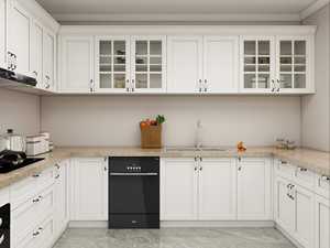 Diseño de Gabinetes de Cocina Modernos Estilo Shaker, Madera Contrachapada Blanca Resistente con Protector Contra Salpicaduras y Tablero de Melamina - Product Image 3