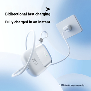 All'ingrosso della fabbrica portatile con uscita USB-C 20W 10000mAh Power Bank con ricarica rapida 22.5W <span class=keywords><strong>e</strong></span> due cavi di ricarica incorporati - Product Image 3