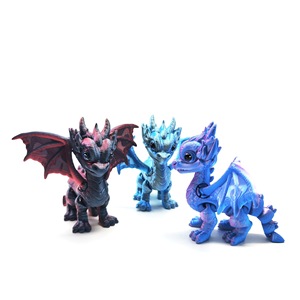 SHIQU Precio de Fábrica, Modelo de Dragón Animal Móvil Impreso en 3D, Juguete de Plástico con Articulaciones y Adornos Decorativos - Product Image 6