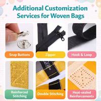 Bolsa Tejida de Polipropileno Laminado, Ecológica, Personalizada, de Gran Capacidad y Duradera, con Logotipo