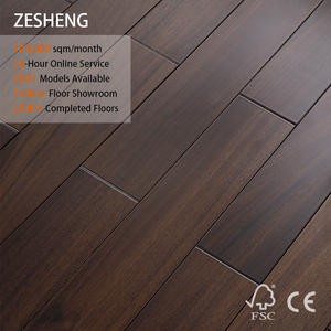 Suelo de Madera Maciza para Interiores de Diseño Moderno, Superficie Lisa T&G Antideslizante, Madera OKAN de 18 mm de Espesor - Product Image 1