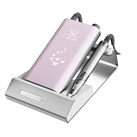Moteur sans balais à couple élevé 35000 tr/min, perceuse à ongles professionnelle sans fil rechargeable de type C, faible bruit, matériau ABS, garantie 13 mois
