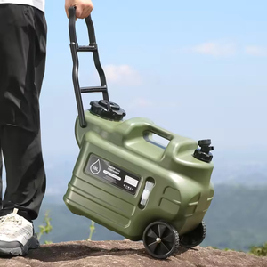 Tanque de Agua de 28L de Material PE para Exteriores con Ruedas y Grifo, Apto para Acampar en Coche, Barbacoa y Almacenamiento de Agua - Product Image 1
