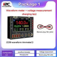 Medidor de Corriente de Onda I2C C09 0.001V/A, Multímetro de Alta Precisión de Doble Canal, Herramienta de Prueba de Carga Rápida para Reparación de Teléfonos