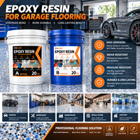 Résine de revêtement de sol en flocons d'époxy auto-nivelante à haute adhérence pour garages, sols commerciaux et industriels