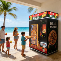 Usine de distributeurs automatiques de pizzas avec écran tactile de 21,5 pouces et temps de cuisson de 3 minutes pour les écoles, les bureaux, ODM/OEM