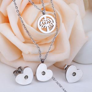 Parure de bijoux fantaisie en zircone à prix abordable, boucles d'oreilles taillées de qualité supérieure, ensembles de bijoux pour femmes en acier inoxydable plaqué or - Product Image 4