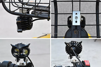 Nouveau phare avant modifié à faisceau long pour moto et véhicule électrique, avec projecteur LED jaune et blanc, pour feux de position avant