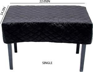 Funda para Banco de Piano Individual con Patrón de Diamantes Acolchados, Protectora contra el Polvo - Product Image 3