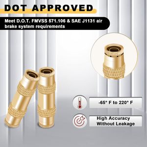 Giunzioni di collegamento rapido in <span class=keywords><strong>ottone</strong></span> DOT <span class=keywords><strong>1</strong></span>/4 \ "d tubo aria freno linea diritta per rimorchi per autocarri accessori per tubi nell'industria degli autocarri - Product Image 4