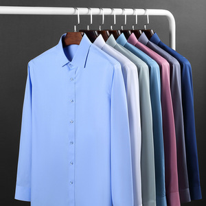 Atacado De Fibra De Bambu De Alta Qualidade Camisas Brancas para Homens Plus Size Camisa Formal Do Negócio Do Escritório - Product Image 1