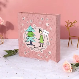 Caja de Calendario de Adviento de Papel Rosa con Cierre Magnético, Impresión de Logotipo Personalizado, Empaque de Regalo para la Cuenta Regresiva de Navidad - Product Image 2