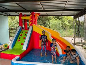 NBINFLATABLE Maison rebondissante extérieure <span class=keywords><strong>Trampoline</strong></span> Château Toboggan Maison gonflable avec <span class=keywords><strong>piscine</strong></span> pour enfants - Product Image 6