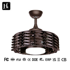 Ventilateur de plafond LED avec moteur 100% cuivre, chambre à coucher, bibliothèque, ventilateur de plafond sans pales de 22 pouces avec lumière LED 3 couleurs - Product Image 4