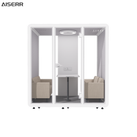 Chambre insonorisée amovible Cabine vocale silencieuse mobile Cabine téléphonique privée Cabine de travail de bureau avec système de ventilation