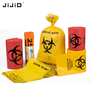 Jijid đen thùng rác nguy hiểm Túi gấp tùy chỉnh Jumbo Đen LDPE đen túi rác nhựa CuộN autoclavable Biohazard Túi - Product Image 4