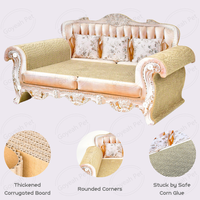 Meubles de luxe en carton ondulé canapé-lit pour chat de salon pour animaux de compagnie