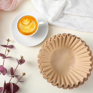 Filtres à café extra-larges pour 8 à 12 tasses, panier de filtration pour cafetières commerciales et domestiques, non blanchis, naturels - Product Image 5