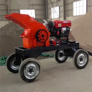 New Design Diesel Engine Hammer Crusher for Limestone Cement Car Crusher Machine Mobile Hammer Crusher for Stone