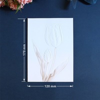 Kartu Ucapan Minimalis Elegan Bermotif Mawar Timbul Kartu Sumpah Pernikahan Kartu Ucapan Ulang Tahun Kartu Hadiah Percetakan Alat Tulis Embossing