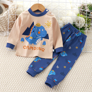 Unisex Kids Pyjamas Set 100% Baumwolle Sommer Nachtwäsche Bedruckte Mädchen Pyjamas Großhandel Mädchen Pyjamas Kleidung - Product Image 1