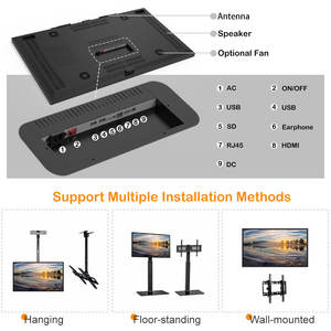 ป้ายดิ<span class=keywords><strong>จ</strong></span>ิตอลติดผนังขนาดใหญ่65นิ้ว3500 nits WiFi LCD หน้าต่างหันหน้าไปทางหน้าต่างสำหรับโรงแรมห้างสรรพสินค้า - Product Image 6