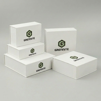 Boîtes cadeaux magnétiques pliables de qualité supérieure en gros, boîtes d'emballage pliantes en carton blanc écologique, personnalisées avec gaufrage pour crème visage