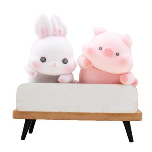 ตุ๊กตาสัตว์น่ารักทำจากเรซิ่น PVC ของตกแต่งขนาดเล็กสำหรับบ้าน สำนักงาน โต๊ะทำงาน ของขวัญ - Product Image 5