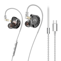 Écouteurs intra-auriculaires filaires LF4 IEM Monitors avec transducteur dynamique, technologie HiFi et câble audio détachable