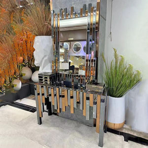 Vxin 3D สีเงินทันสมัยของเฟอร์นิเจอร์หรูหราโต๊ะคอนโซลพร้อมกระจกหรูหราห้องนั่งเล่นผู้ผลิตในประเทศจีน - Product Image 1