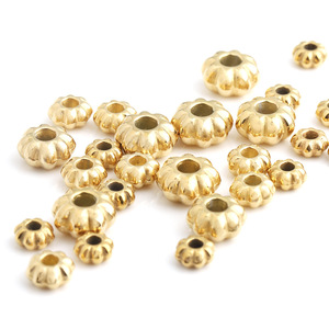 Cuentas espaciadoras chapadas en oro con forma de flor, 6.5x3.5mm, agujero de 2mm, accesorios de joyería para pulseras DIY, venta al por mayor - Product Image 5