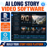 Logiciel de visualisation d'histoires longues personnalisé avec IA pour la production de contenu YouTube
