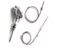 Filetage M8 Câble 2M Thermocouple Sonde 50mm 100mm 200mm 2 fils 3 Fils K/J/PT100/PT1000 Capteur de Température