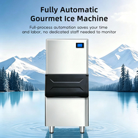 Machine à glace automatique haut de gamme avec compresseur, écologique, pour usage commercial, glace en forme de chapeau haut de forme, en sachets