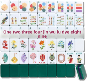 Jeu de Mahjong américain au design classique chinois, 160 tuiles en acrylique de 1,2 pouce de haute qualité, fabriqué en Chine - Product Image 3