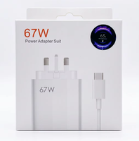 Chargeur de téléphone universel Android 33W 67W 120W Turbo pour Xiaomi Tête de charge rapide USB Super Fast Charge