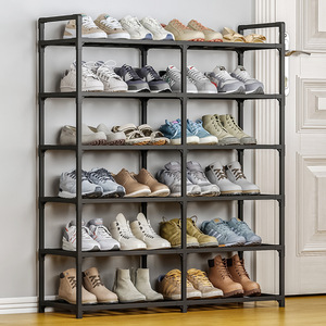 Simple bamboo <b>shoe</b> <b>rack</b> for home use, economical <b>storage</b> <b>rack</b> for doorways, multi-layer dustproof display <b>rack</b>. - Product Image 4