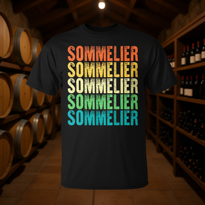 T-shirt da lavoro stile vintage per sommelier - Product Image 3