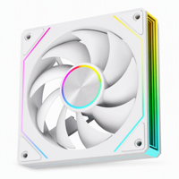 Ventilateur de boîtier PC SNOWMAN OK120-ARGB-WH 120mm blanc ARGB, silencieux 15-20dBA, PWM, effet miroir infini, synchronisation 5V 3 broches, vente en gros
