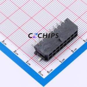 430451609 Wire-to-Board Pin Header SMD,P=3mm,Horizontal Mount Connector 2x8P 3mm Horizontal Mount Micro-Fit (MX 3.0) - Product Image 1