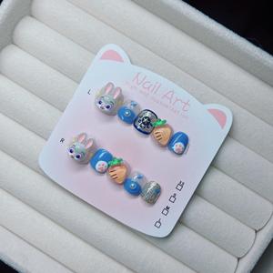 Uñas Postizas Infantiles de Dibujos Animados, Zootopia Oficial Judy, 3-8 Años, Hechas a Mano, Reutilizables - Product Image 2