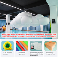 Ballon publicitaire en PVC personnalisable, nuage blanc gonflable avec ventilateur intégré, imperméable, taille personnalisable pour les expositions
