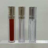 Flacon carré 6ml 8ml transparent doré pour emballage cosmétique, contenants vides pour applicateur de maquillage, tubes de brillant à lèvres