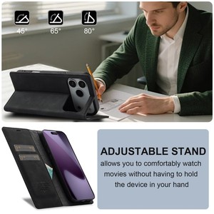 Étui de téléphone magnétique à rabat avec porte-cartes pour <span class=keywords><strong>iPhone</strong></span> 16, 17 Air, 15, 14, 13, 12, <span class=keywords><strong>11</strong></span> <span class=keywords><strong>Pro</strong></span> <span class=keywords><strong>Max</strong></span>, XR, XS, 8, 7 Plus, 17E - Product Image 6