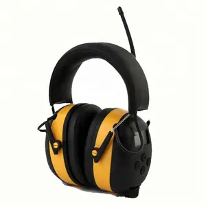 Electronic Hearing Protection Safety Ear Muffs Digital AM/FM Radio Headphones Soundproof Earmuff