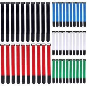 20*150毫米可调节魔术贴扎带带扣批发彩色尼龙定制胶带 - Product Image 1