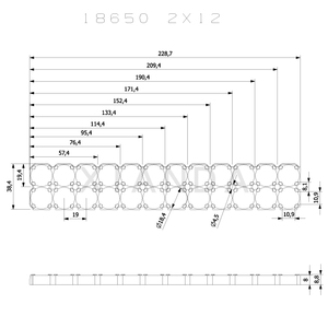 Manufacturer18650 18650 Battery Accessories ABS+PC Material 2Sx12P Lithium Cell Battery Holder - Product Image 2