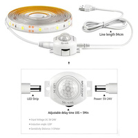Lampu Strip LED Sensor Gerak Otomatis 5V USB Fleksibel untuk Tangga, Lorong, dan Penerangan Anak Tangga dengan Timer Tunda