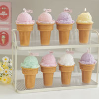 Eiscreme-förmige Kerze Handgemachte Sojawachs-Kerze Kreative Duft-Aromatherapie Geschenkkerze
